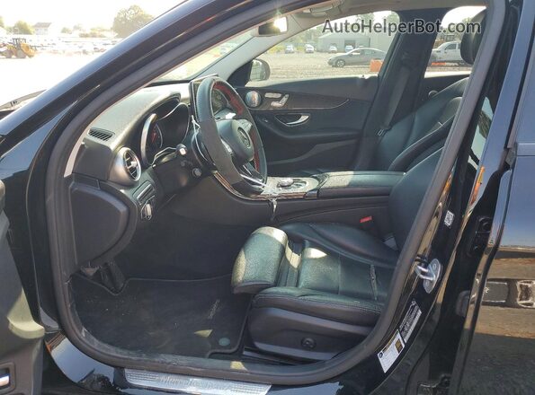 55SWF4KB5HU186001 2017 MERCEDES-BENZ C Black Widok wnętrza z przodu