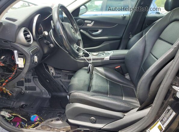 55SWF4KB5HU192445 2017 MERCEDES-BENZ C Черный Вид салона спереди