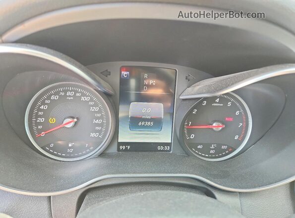 55SWF4KB5HU224939 2017 MERCEDES-BENZ C Black Vista del cuadro de instrumentos