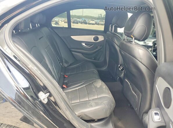 55SWF4KB5JU279610 2018 MERCEDES-BENZ C Black Rear seats view