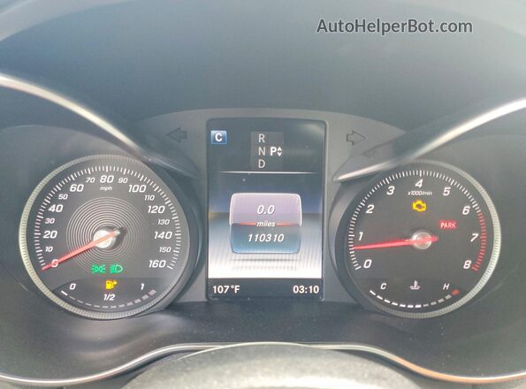 55SWF4KB5JU279610 2018 MERCEDES-BENZ C Black Instrument cluster view