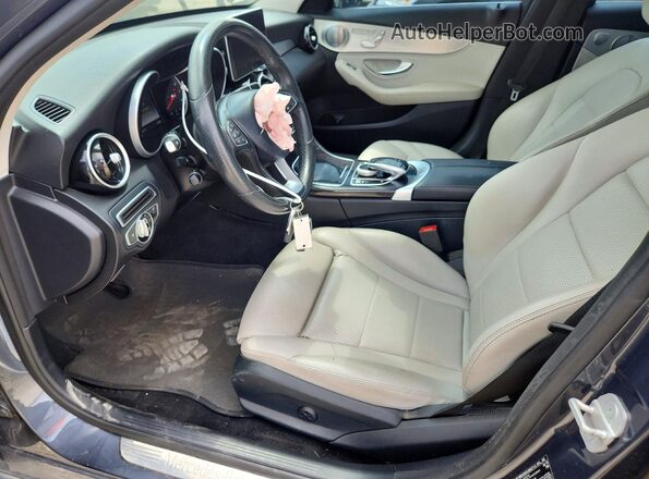 55SWF4KB6GU114111 2016 MERCEDES-BENZ C Gray Front interior view