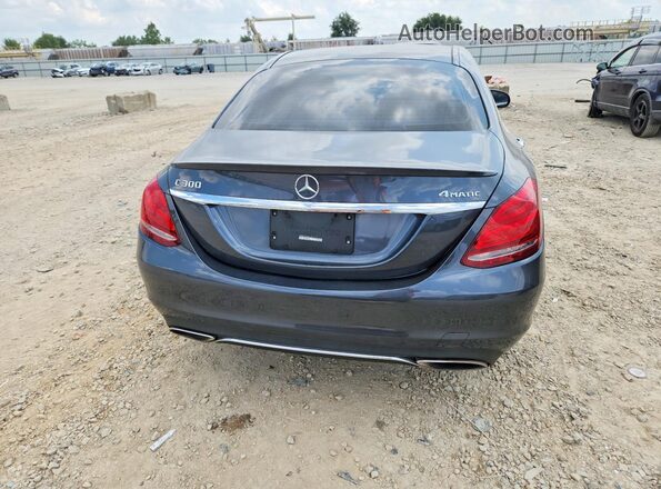 55SWF4KB6GU114111 2016 MERCEDES-BENZ C Gray Rear view