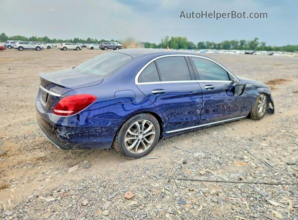 55SWF4KB6GU141857 2016 MERCEDES-BENZ C Blue Tył prawy