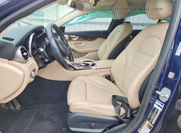 55SWF4KB6GU141857 2016 MERCEDES-BENZ C Blue Widok wnętrza z przodu
