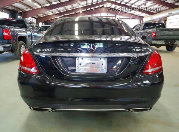 55SWF4KB6GU144404 2016 MERCEDES-BENZ C Black Widok z tyłu