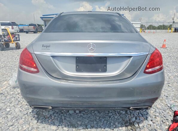 55SWF4KB6GU158447 2016 MERCEDES-BENZ C Gray Rear view