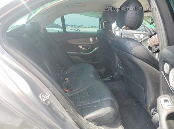 55SWF4KB6GU158447 2016 MERCEDES-BENZ C Gray Rear seats view
