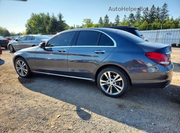 55SWF4KB6GU160795 2016 MERCEDES-BENZ C Gray უკანა მარცხენა