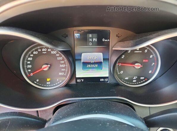 55SWF4KB6GU160795 2016 MERCEDES-BENZ C Gray ხელსაწყოთა პანელის ხედი