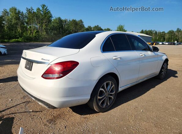 55SWF4KB6HU218650 2017 MERCEDES-BENZ C White Задня права чверть