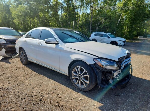 55SWF4KB6HU218650 2017 MERCEDES-BENZ C White Передня права чверть