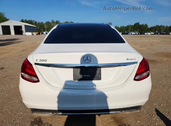 55SWF4KB6HU218650 2017 MERCEDES-BENZ C White Вид ззаду