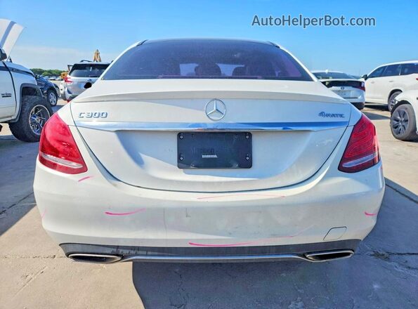 55SWF4KB6HU221418 2017 MERCEDES-BENZ C White უკანა ხედი