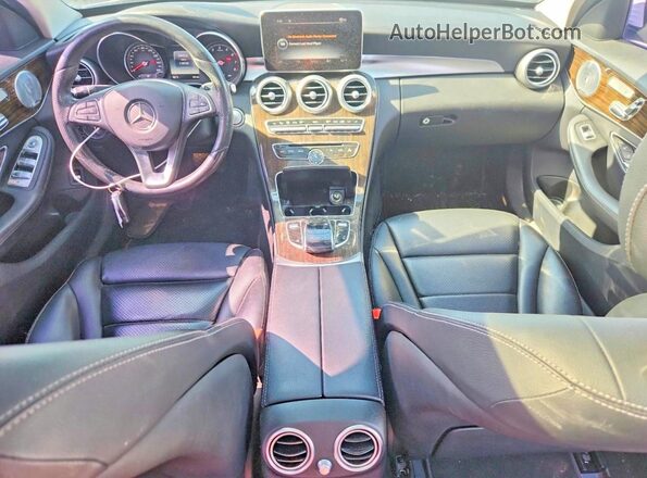 55SWF4KB6HU221418 2017 MERCEDES-BENZ C White წინა პანელის ხედი