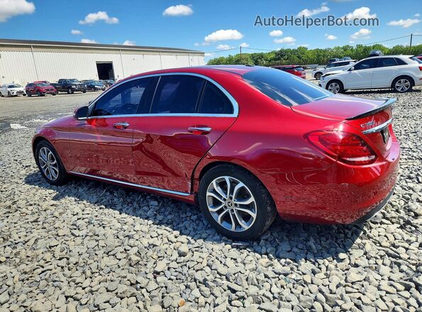 55SWF4KB6JU262332 2018 MERCEDES-BENZ C Red Задня ліва чверть