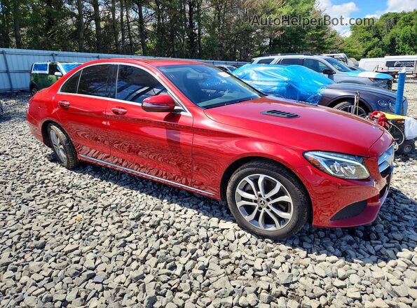 55SWF4KB6JU262332 2018 MERCEDES-BENZ C Red Передня права чверть