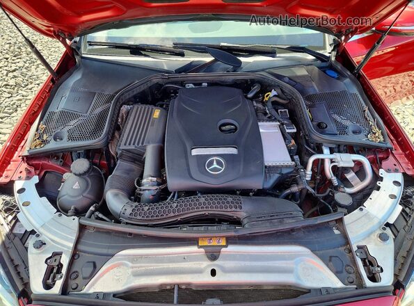 55SWF4KB6JU262332 2018 MERCEDES-BENZ C Red Вид задньої частини салону
