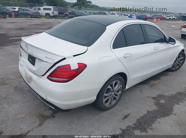 55SWF4KB7GU101433 2016 MERCEDES-BENZ C-CLASS White Задня права чверть