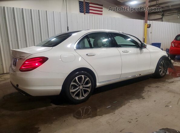 55SWF4KB7GU103442 2016 MERCEDES-BENZ C White Tył prawy