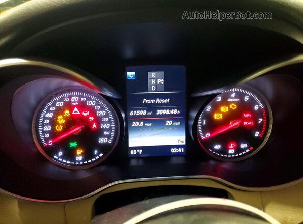 55SWF4KB7GU103442 2016 MERCEDES-BENZ C White Widok zestawu wskaźników
