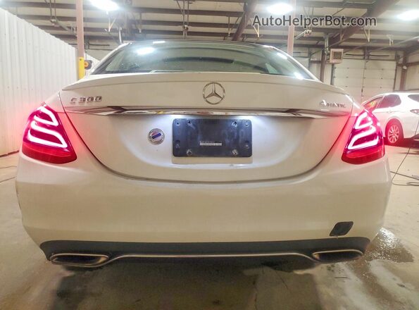 55SWF4KB7GU103442 2016 MERCEDES-BENZ C White Widok z tyłu