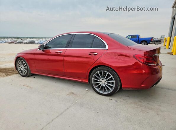 55SWF4KB7GU109208 2016 MERCEDES-BENZ C Burgundy Tył lewy