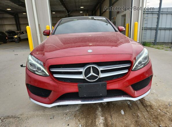 55SWF4KB7GU109208 2016 MERCEDES-BENZ C Burgundy Widok z przodu