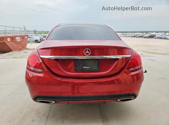55SWF4KB7GU109208 2016 MERCEDES-BENZ C Burgundy Widok z tyłu