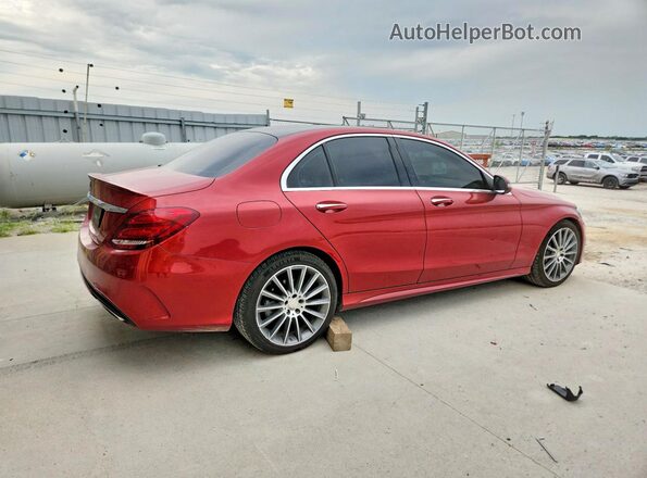 55SWF4KB7GU109208 2016 MERCEDES-BENZ C Burgundy Tył prawy