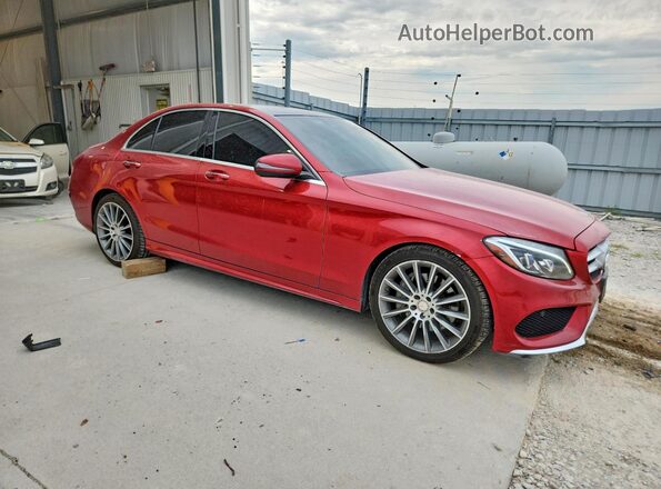 55SWF4KB7GU109208 2016 MERCEDES-BENZ C Burgundy Przód prawy