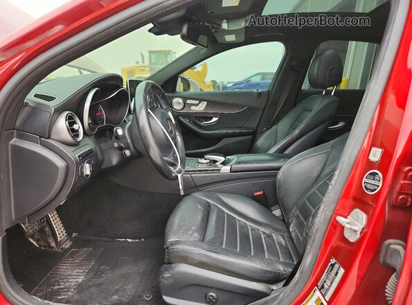 55SWF4KB7GU109208 2016 MERCEDES-BENZ C Burgundy Widok wnętrza z przodu