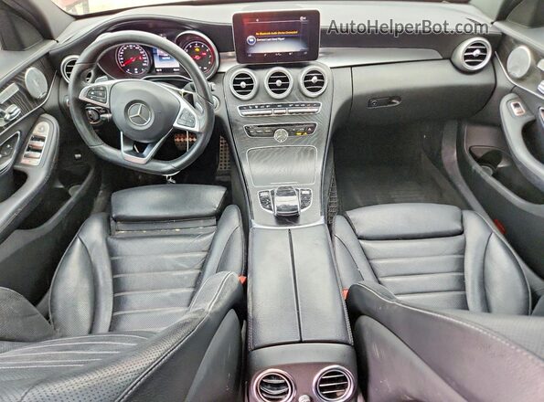 55SWF4KB7GU109208 2016 MERCEDES-BENZ C Burgundy Widok deski rozdzielczej