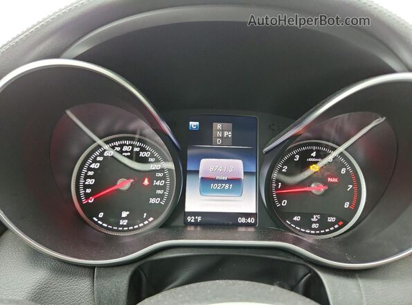 55SWF4KB7GU109208 2016 MERCEDES-BENZ C Burgundy Widok zestawu wskaźników