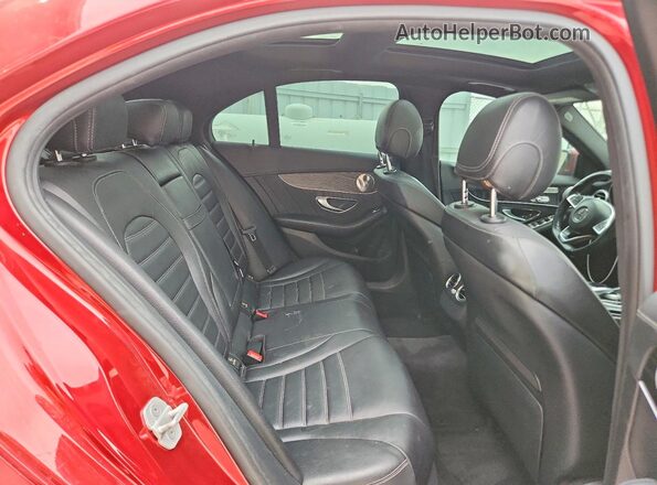 55SWF4KB7GU109208 2016 MERCEDES-BENZ C Burgundy Widok tylnych siedzeń