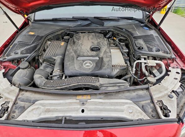 55SWF4KB7GU109208 2016 MERCEDES-BENZ C Burgundy Widok wnętrza z tyłu