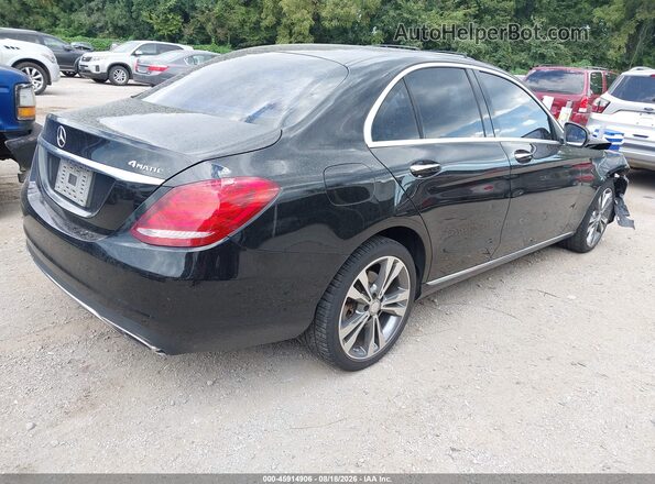 55SWF4KB7GU159087 2016 MERCEDES-BENZ C-CLASS Black Задня права чверть