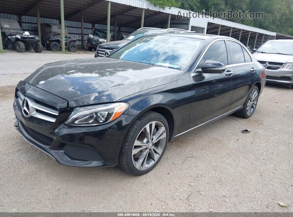 55SWF4KB7GU159087 2016 MERCEDES-BENZ C-CLASS Black Передня ліва чверть
