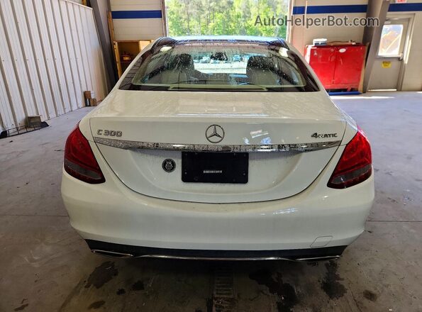 55SWF4KB7HU181107 2017 MERCEDES-BENZ C White Вид ззаду