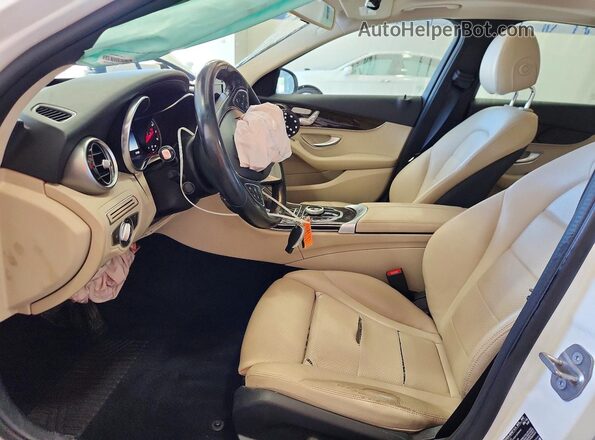 55SWF4KB7HU181107 2017 MERCEDES-BENZ C White Вид салону спереду
