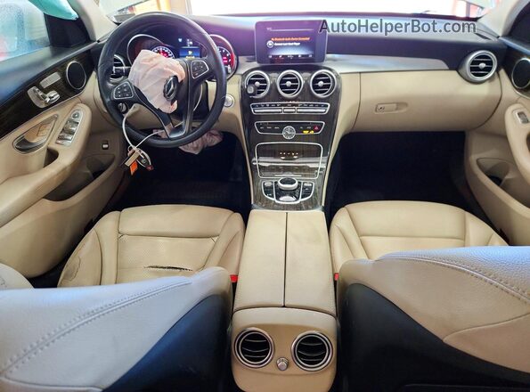 55SWF4KB7HU181107 2017 MERCEDES-BENZ C White Вид панелі приладів
