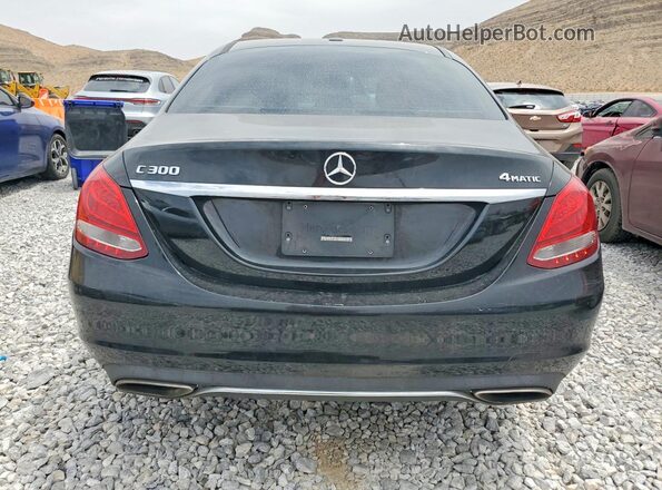 55SWF4KB7HU222657 2017 MERCEDES-BENZ C Black Rear view