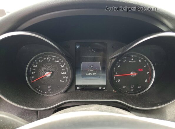 55SWF4KB7HU222657 2017 MERCEDES-BENZ C Black Instrument cluster view