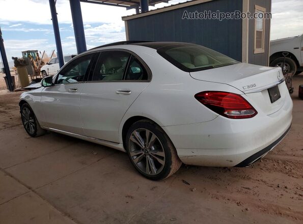 55SWF4KB7HU231908 2017 MERCEDES-BENZ C White Trasero izquierdo