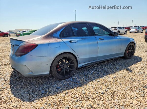 55SWF4KB8GU109475 2016 MERCEDES-BENZ C Blue Rear right