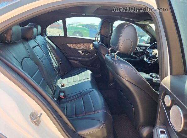 55SWF4KB8GU109475 2016 MERCEDES-BENZ C Blue Rear seats view