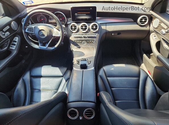 55SWF4KB8GU109475 2016 MERCEDES-BENZ C Blue Dashboard view