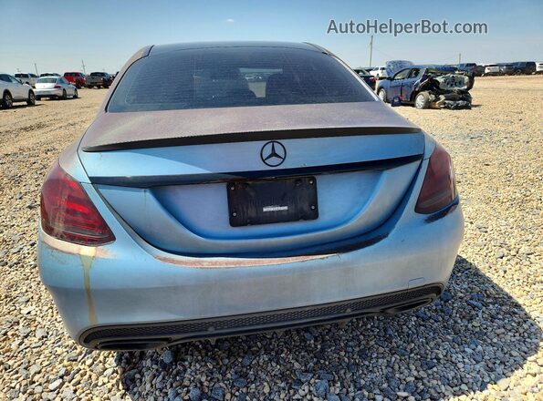 55SWF4KB8GU109475 2016 MERCEDES-BENZ C Blue Rear view