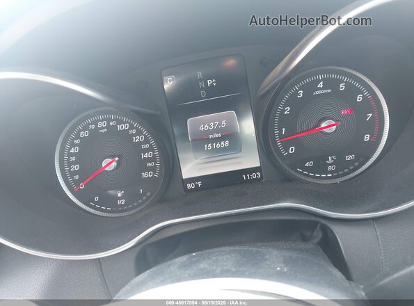 55SWF4KB8GU112912 2016 MERCEDES-BENZ C-CLASS Silver Вид задніх сидінь