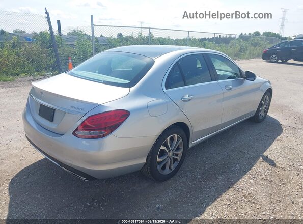 55SWF4KB8GU112912 2016 MERCEDES-BENZ C-CLASS Silver Задня права чверть